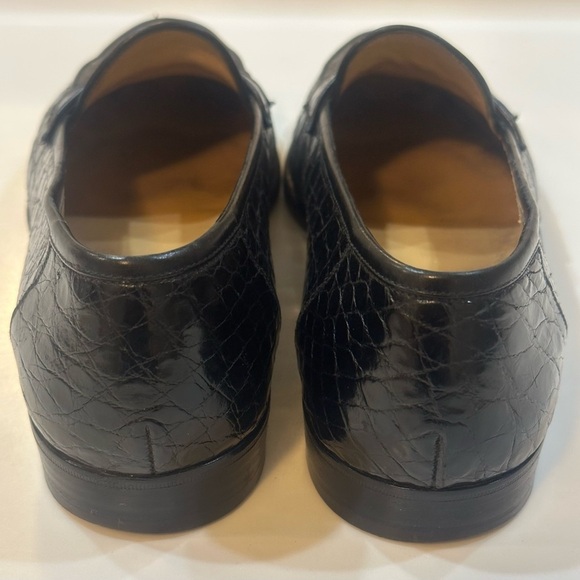 Salvatore Ferragamo Black Alligator Leather Shoes Size 8.5 D Made in Italy main image 6